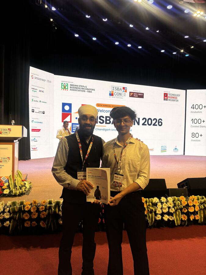 Report authors Dr. Puran Singh and Prerak Sharma at ISBACON 2026